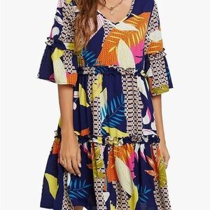 Flowy tunic mini dress